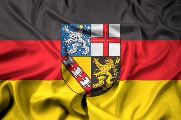 Machać flaga Saary, Niemcy — Zdjęcie stockowe