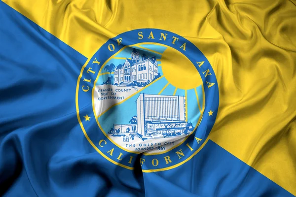 Sventolando bandiera di Santa Ana, California, Stati Uniti d'America — Foto Stock