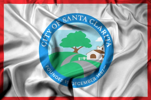 Розмахуючи прапором Santa Clarita, Каліфорнія, США — стокове фото