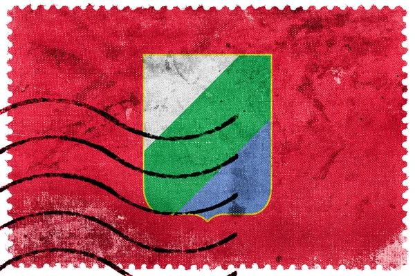 Flaga Abruzzo, Włochy, starych znaczków pocztowych — Zdjęcie stockowe