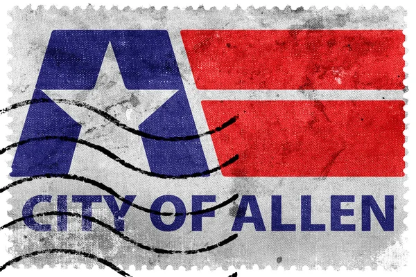 Bandera de Allen, Texas, USA, sello postal antiguo — Foto de Stock