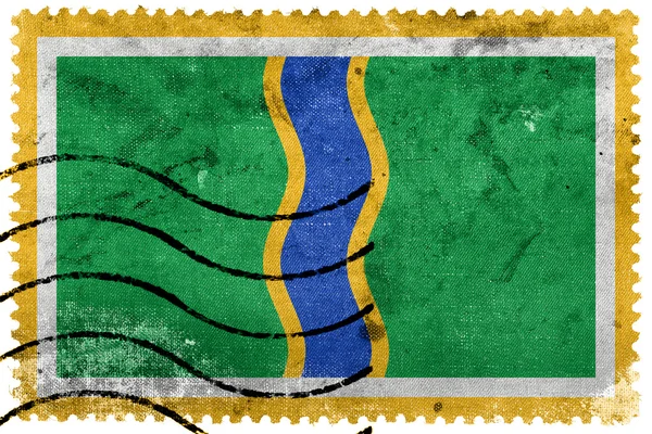 アンドラ ・ ラ ・ ベリャ、アンドラ、古い切手の旗 — ストック写真