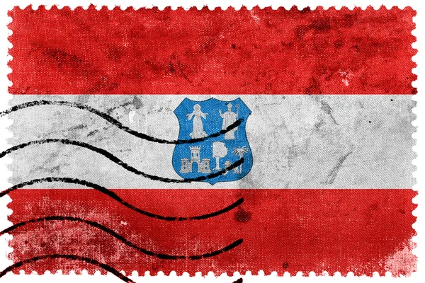 Bandera de Asunción, Paraguay, sello postal antiguo — Foto de Stock