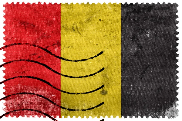 Flag of Besancon, France, old postage stamp — Stock Photo, Image
