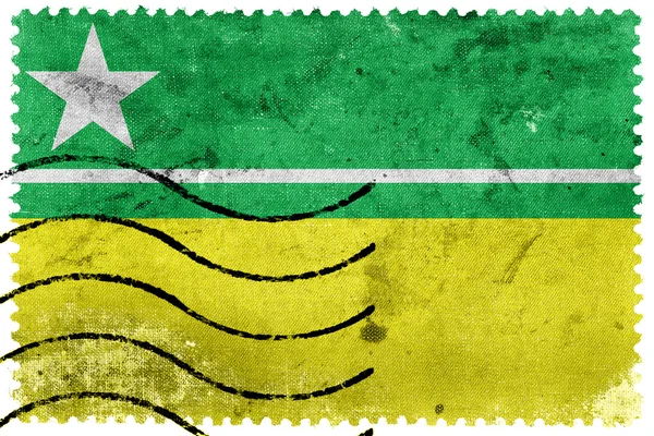 Bandiera di Boa Vista, Roraima, Brasile, vecchio francobollo — Foto Stock
