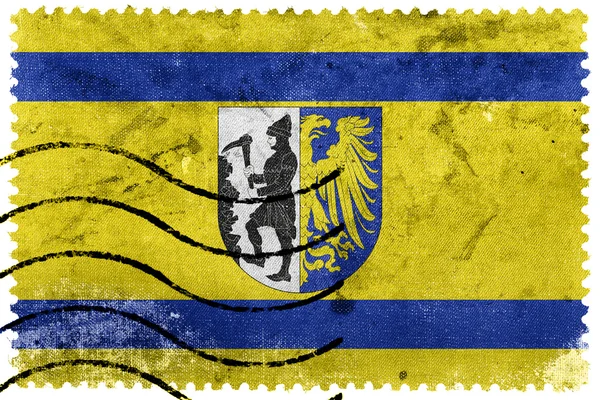 Флаг Бытома, Польша, старая почтовая марка — стоковое фото