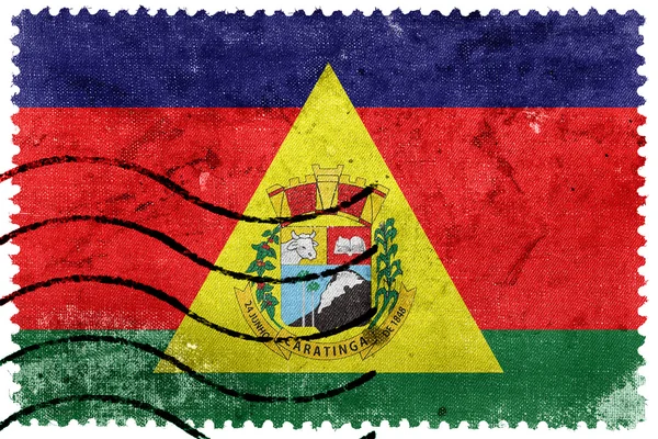 Bandera de Caratinga, Brasil, sello postal antiguo —  Fotos de Stock