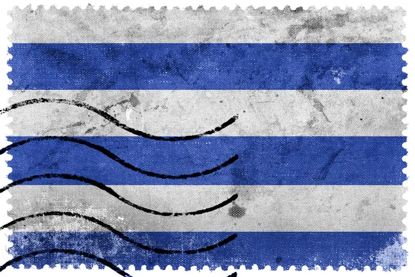 Bandera de Dunkerque, Francia, sello postal antiguo — Foto de Stock