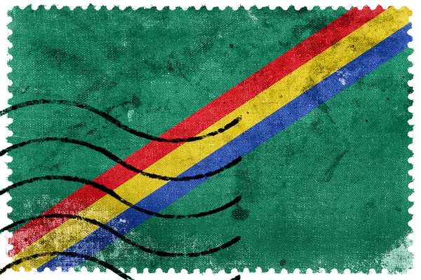 Bandera de Drochia, Moldova, sello postal antiguo — Foto de Stock