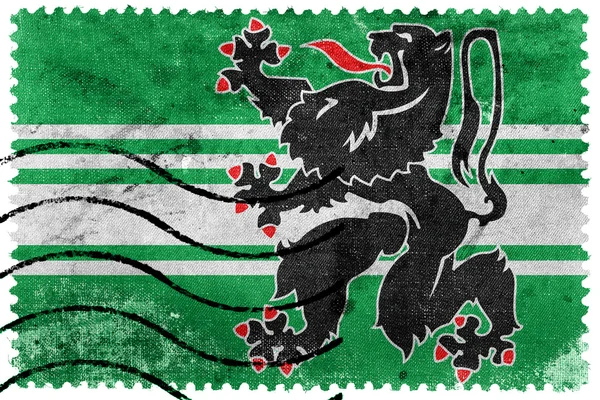 Bandera de la Provincia de Flandes Oriental, Bélgica, sello postal antiguo —  Fotos de Stock