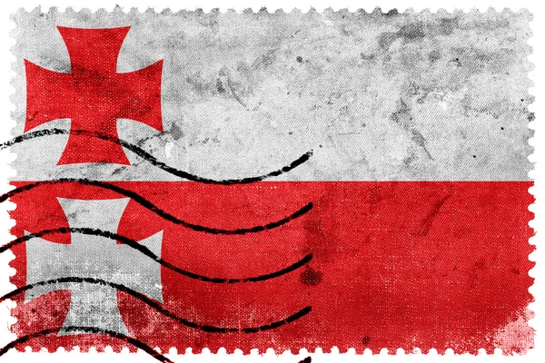 Vlajka Elblag, Polsko, staré poštovní známky — Stock fotografie