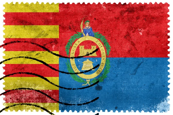 Bandera de Elche, España, sello postal antiguo — Foto de Stock