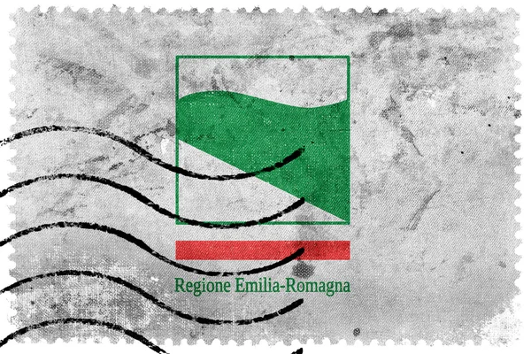 Флаг Эмилии-Романьи, Италия, старая почтовая марка — стоковое фото