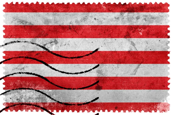 Флаг Эстергома, Венгрия, старая почтовая марка — стоковое фото