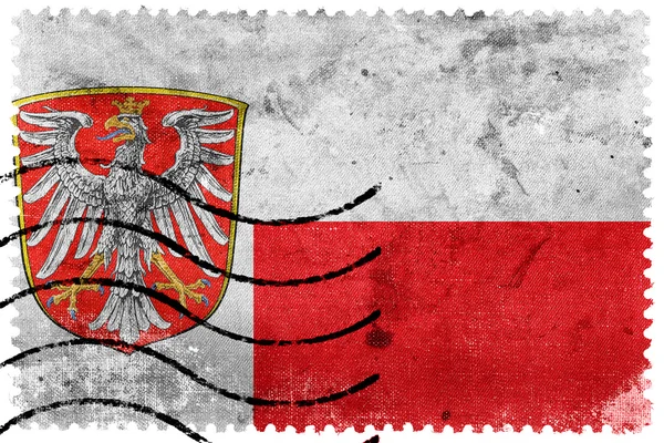 Frankfurt am Main, Németország, régi postai bélyeg zászlaja — Stock Fotó
