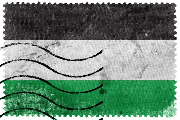 Bandiera di Gelsenkirchen, Germania, vecchio francobollo — Foto Stock