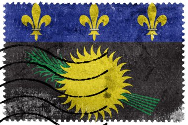 Guadeloupe (Yerel), Fransa, eski posta pulu bayrağı