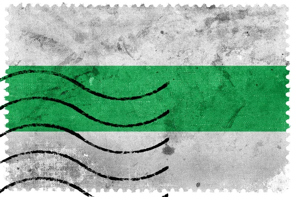 Flag of Groningen, Netherlands, old postage stamp — Stock Photo, Image