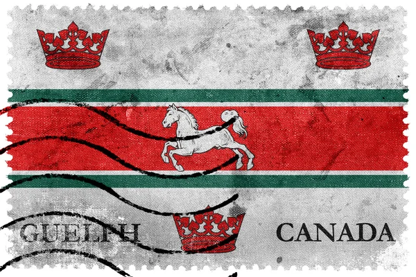 Bandiera di Guelph, Canada, vecchio francobollo — Foto Stock