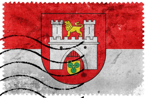 Hannover, Almanya, eski posta pulu bayrağı — Stok fotoğraf