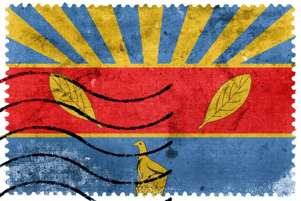ハラレ、ジンバブエ、古い切手の旗 — ストック写真