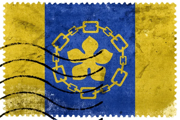 Vlag van Hamilton, Canada, oude postzegel — Stockfoto