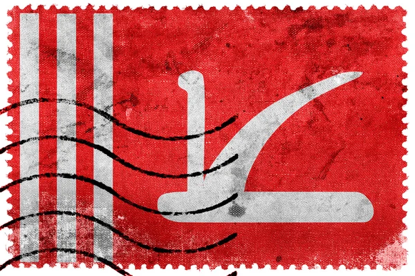 Vlag van Jammu en Kasjmir, India, oude postzegel — Stockfoto