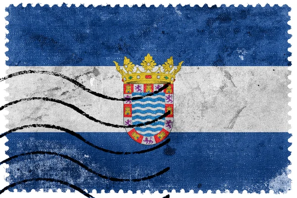 Bandera de Jerez, Andalucía, España, sello postal antiguo — Foto de Stock