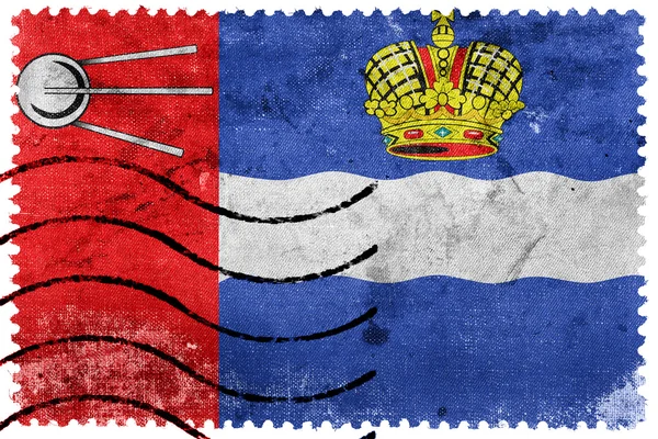 Vlag van de oude postzegel Kaloega, Rusland, — Stockfoto