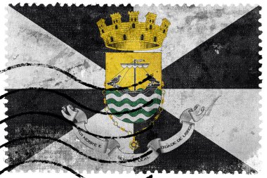 Lizbon bayrakla arması, Portekiz, eski posta pulu