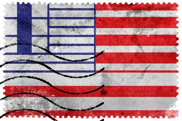 Lethbridge, Amerika Birleşik Devletleri, eski posta pulu bayrağı — Stok fotoğraf