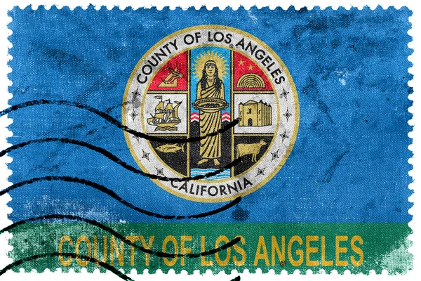 Флаг округа Лос-Анджелес, Калифорния, США, старая почтовая марка — стоковое фото