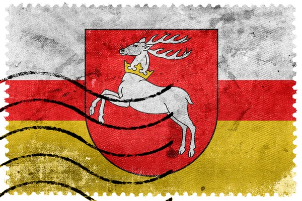 Flag of Lublin Voivodeship, Poland, old postage stamp — Stock Photo, Image