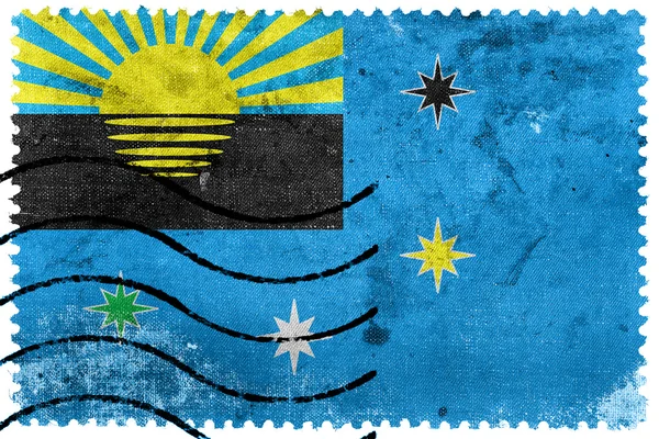 Bandiera di Makiivka, Ucraina, vecchio francobollo — Foto Stock