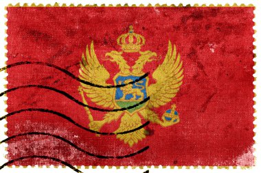 Karadağ, eski posta pulu bayrağı