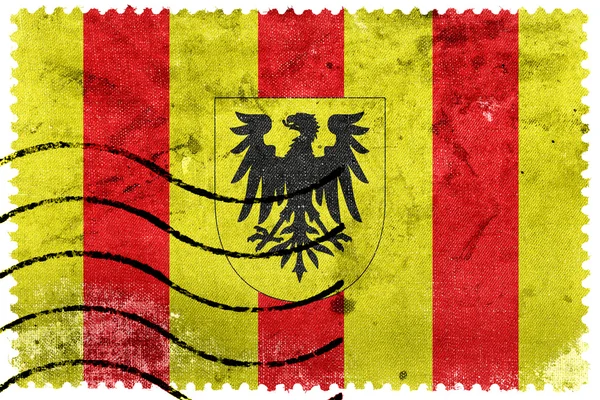 Bandeira de Mechlin (Mechelen), Belgium, old postage stamp — Fotografia de Stock