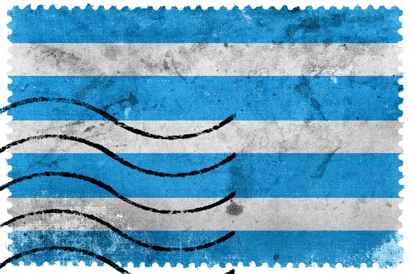Bandiera di Most City, Cechia, vecchio francobollo — Foto Stock