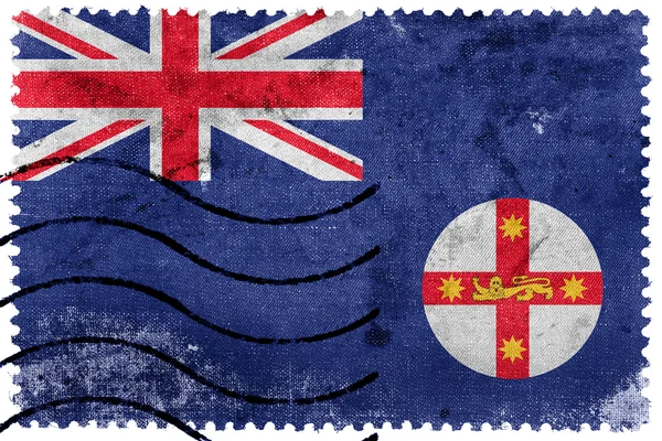 Drapeau de l'État de Nouvelle-Galles du Sud, Australie, timbre-poste ancien — Photo