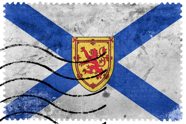 Vlag van Nova Scotia provincie, Canada, oude postzegel — Stockfoto