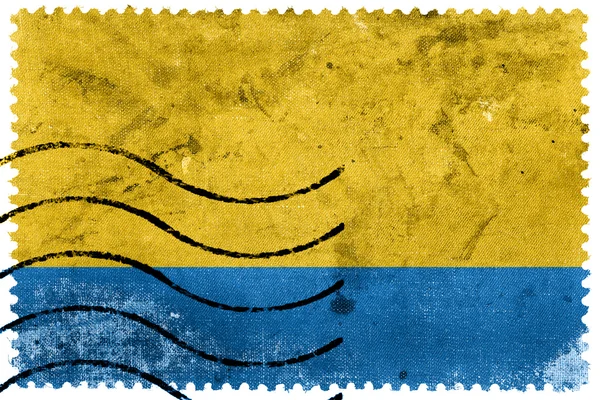 Drapeau de la Voïvodie d'Opole, Pologne, timbre-poste ancien — Photo