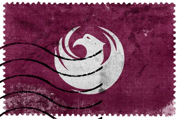 Drapeau de Phoenix, Arizona, USA, timbre-poste ancien — Photo