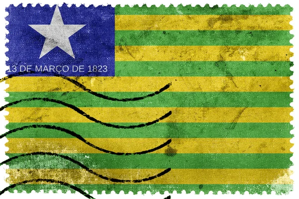 Bandera del Estado de Piaui, Brasil, sello postal antiguo —  Fotos de Stock