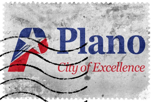 Прапор Плано, штат Техас, США, старі поштова марка — стокове фото