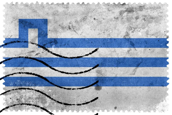 Bandeira de Podgorica, Montenegro, antigo selo postal — Fotografia de Stock