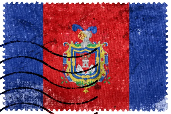 Bandera de Quito, Ecuador, sello postal antiguo — Foto de Stock