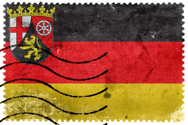 Flaga starych znaczków pocztowych Nadrenia-Palatynat, Niemcy, — Zdjęcie stockowe