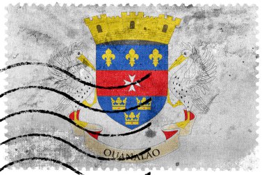 Saint - Barthelemy, eski posta pulu bayrağı