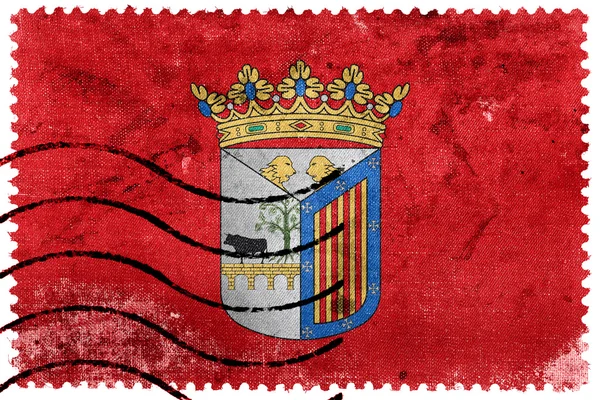 Bandeira de Salamanca, Espanha, antigo selo postal — Fotografia de Stock