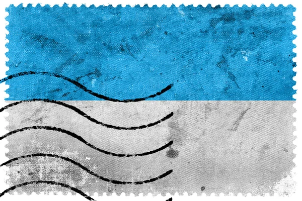 Σημαία της Sangolqui του Ισημερινού, παλιά γραμματόσημο — Φωτογραφία Αρχείου