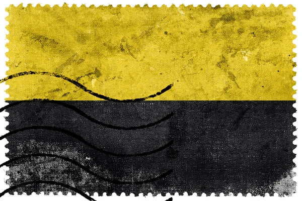 Drapeau de Saxe-Anhalt, Allemagne, timbre-poste ancien — Photo